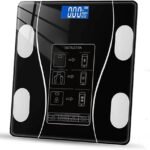 Black Professional Bluetooth Personal Scale, Digital Personal Weight Scale