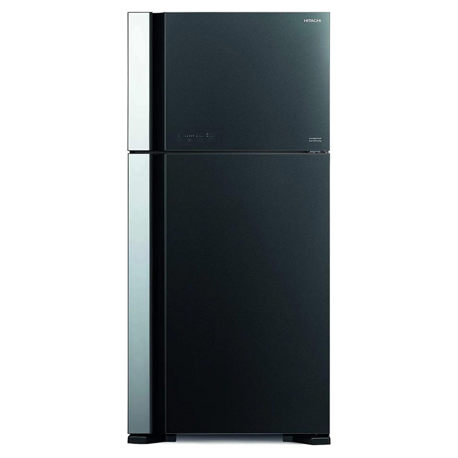 img_2719-2 Hitachi 600Ltrs 2-Door Top Freezer Fridge w/ Inverter Compressor (Glass Grey) | RVG800PUN7GGR - Image 1