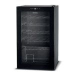 Kenwood Beverage Cooler, 24 Bottles Wine Cooler Refrigerator with Double Glass Door BCM24.000BK