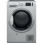 Ariston 9kg Heat Pump Tumble Dryer, Freestanding, NTM119X1SSK, Silver