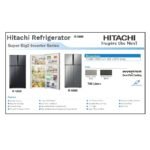 Hitachi 770L 2-Door Top Freezer Fridge Inverter Compressor | RV860PUN1KBBK - Image 2