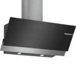 Bosch Series 4 Wall-mounted Cooker Hood 90 cm Clear Glass DWK96AJ60M Black Printed