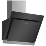 Bosch Serie 4 Touch Control 60cm Angled Cooker Hood – Black Glass & Stainless Steel | DWK67HM60B