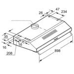 Bosch 90 cm Under Cabinet Range Hood, Silver – DHU965CGB - Image 2