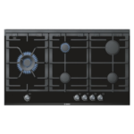 Bosch PRS9A6D70 Gas Hob, 90 CM, 5 Burners, Series 8, Ceramic Glass – Black