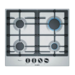 Bosch Serie 6 PCP6A5B90 58cm Gas Hob – Stainless Steel