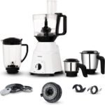 Philips Mixer Grinder 750 Watt, 3 in 1 (Mixer Grinder + Juicer + Food Processor) 4 Jar (HL7763/00), White