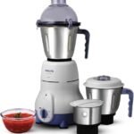 Philips Hl1643/04 600-Watt Simply Silent Vertical Mixer Grinder With 3 Jars (White/Grey) - Stainless Steel, 600 Watts