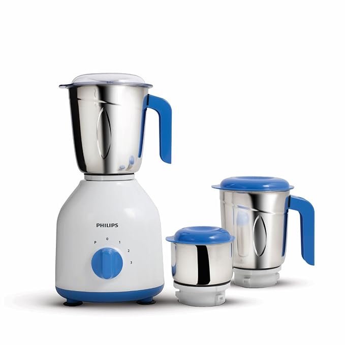 img_5206 Philips HL7555 600 Watts 3 Jar Mixer Grinder |White - Image 1