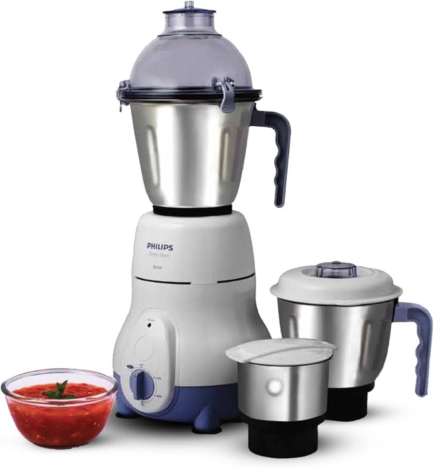 img_5219 Philips Hl1643/04 600-Watt Simply Silent Vertical Mixer Grinder With 3 Jars (White/Grey) - Stainless Steel, 600 Watts - Image 1