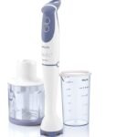 Philips Daily Collection HR1363 600-Watt Hand Blender with Chopper and Beaker (White)