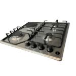 IQRA Built-in Hob – 60 cm, 3 Gas Burners + 1 Hotplate, Enamel Pan Support, Inox Body, IQ-BH631-SS