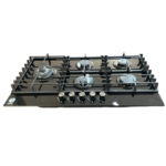 IQRA 90cm Built-in Gas Hob, 5 Burners, Glass, Flame Failure Device, Auto-Ignition, Cast Iron, IQ-KH5096G