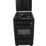 IQRA 50x60cm Freestanding Cooker, 3 Gas +1 Hotplate, Auto Ignition, Black, Grill and Rotisserie