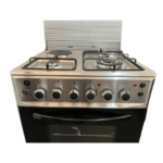IQRA 60x60cm Cooker, 3 Gas Burners + 1 Hotplate, Electric Oven & Grill, Rotisserie, Stainless Steel, IQ-FC6611SS