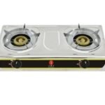 IQRA 2-Burner Gas Stove IQ-GS2BSS; Stainless Steel Body, Brass Burners, Auto Ignition