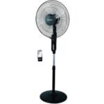Iqra 16″ Stand Fan , Remote Control, 5 Blades, Copper Motor (IQ-SF040-R) – Black