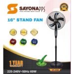 Sayona 16" Floor Standing Fan Adjustable Electric Stand Fan SF 2506 - - Image 2