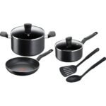 Tefal Supercook 7Pcs Non-Stock Cookware Set B459S784- Black
