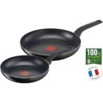 Tefal Easy Cook & Clean 2piece Frypan 24CM & 28CM, Titanium Non-Stick Cookware, Thermo-Signal 100% Safe, B5549053