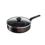 Tefal Sautepan 24cm Easy Cook Titanium Nonstick Thermo Signal B5543202 - Aluminium Material With Heat Indicator Dishwasher Safe