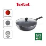 Tefal 28 cm wok pan with lid