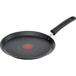 Tefal Unlimited 28cm Non Stick Aluminium Pancake Pan, Induction, G2553902 – Black