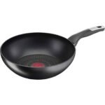 Tefal Unlimited 28cm Non-Stick Aluminium Wok Pan, Induction, G2551902 – Black