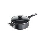 TEFAL Unlimited 26CM Sautepan With Lid, Stainless Steel Cookware, Dishwasher Safe, G2553302