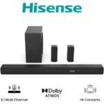 Hisense AX5100Q 5.1 CH Soundbar, 580 W, Dolby Atmos very powerful bass