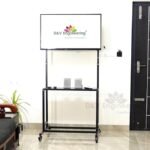 D&V Engineering Mobile TV Stand 32-85” – Adjustable Portable TV Trolley Stand